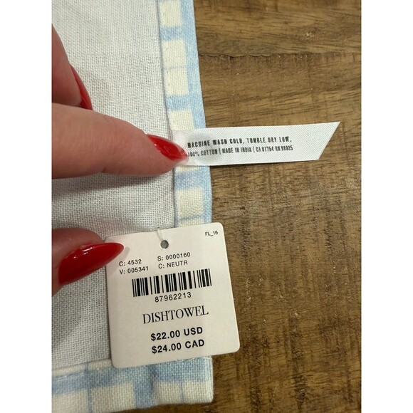 New Anthropologie "Teaching is A Work of Heart" Dish Towel 100% Cotton - Picture 4 of 8